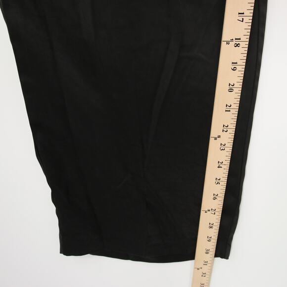 Vince Camuto Dress Pants Black Wide Leg Front Pleat Satin Trouser Pant Size 14W - Picture 6 of 16